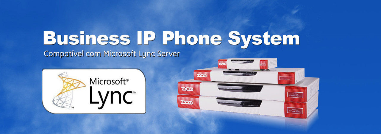 Centrais Telefónicas VoIP da ZyCoo compatíveis com Microsoft Lync Server